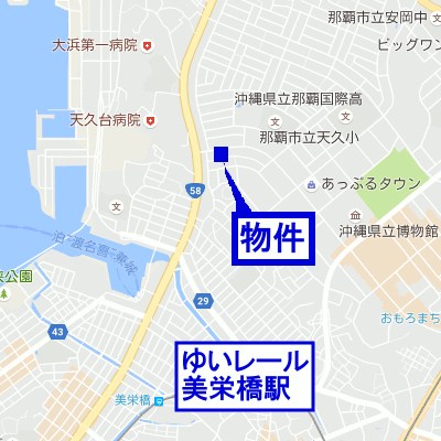 マンスリーリブマックス那覇美栄橋・おもろまちプリエ▲【Wi-Fi無料♪・オートロック・独立洗面台・カウンターキッチン】≪スタンダードシリーズ≫の地図画像