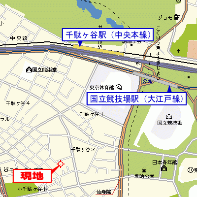 グッドステイ渋谷千駄ヶ谷グランド■『36平米・ローテーブル・ソファ』【ハイクラス】の地図画像