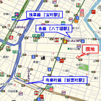 グッドステイ銀座八丁堀駅前ラグジュアリー※【ベーシック】の地図画像