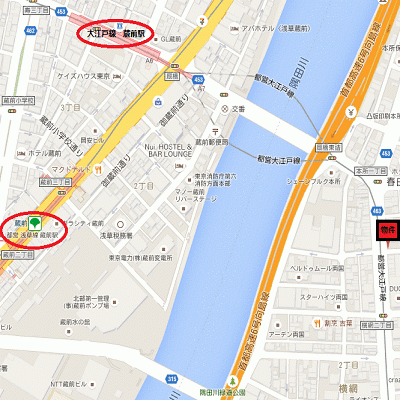 グッドステイ蔵前両国２グリーンヴェール■『25平米』【ハイクラス】の地図画像