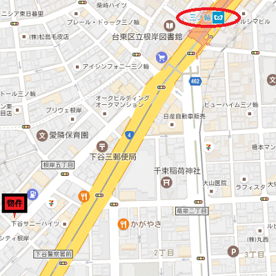 マンスリーリブマックス日比谷線三ノ輪グランド■『26平米』【独立洗面・浴室乾燥付】≪エクセレントシリーズ≫の地図画像