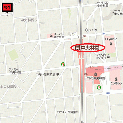 グッドステイ中央林間フォレスト■『ロフト付』【ベーシック】の地図画像