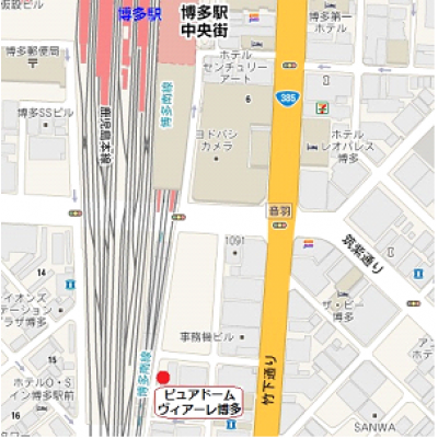 ピュアドームヴィアーレ博多　Bの地図画像