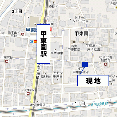 グッドステイ西宮甲東園アーネスト■【ベーシック・駅2分・バス・トイレ別セパレート・32型ＴＶ】の地図画像