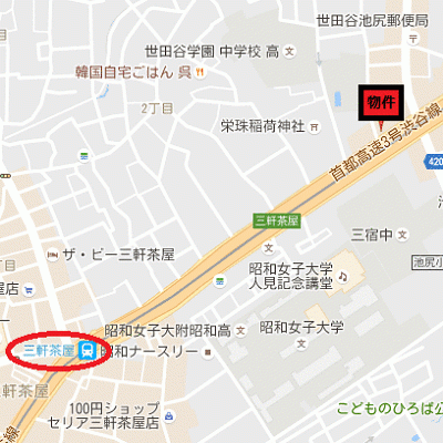 グッドステイ三軒茶屋三宿☆【ベーシック】の地図画像