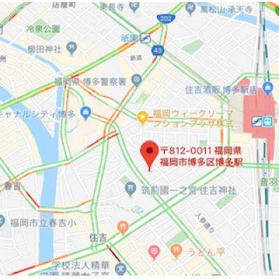 ラフォーレ博多駅前　A　　🚘近隣CPの地図画像