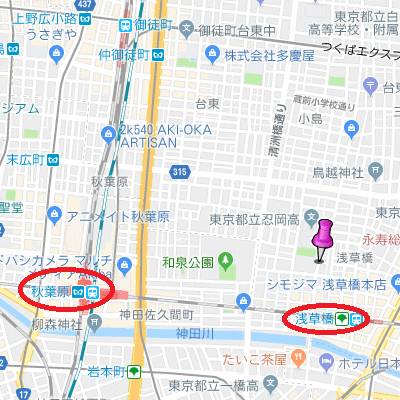 マンスリーリブマックス浅草橋NORTHステイ■『駅3分』≪スマートシリーズ≫の地図画像