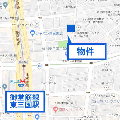 マンスリーリブマックス新大阪駅前アドバンスⅣ■【洗浄機能付便座・浴室乾燥機・IHクッキングヒーター】≪スタンダードシリーズ≫の地図画像