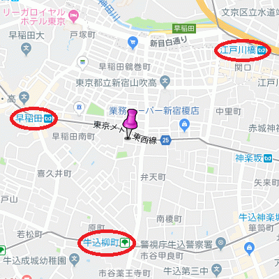 グッドステイ早稲田EASTガリシア■『駅徒歩5分』【ベーシック】の地図画像
