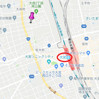 グッドステイ大宮ヴィラージュ★『Wi-Fi無制限』【ベーシック】の地図画像