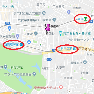 グッドステイ新宿御苑前コンシェリア■『25平米・独立洗面・浴室乾燥付』【ハイクラス】の地図画像