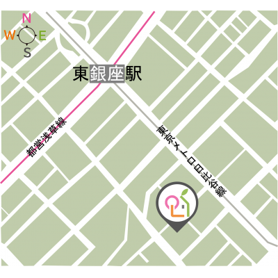 OneLife東銀座アバント【浴室乾燥機,バストイレ別,2口コンロ,★新橋演舞場至近！】の地図画像