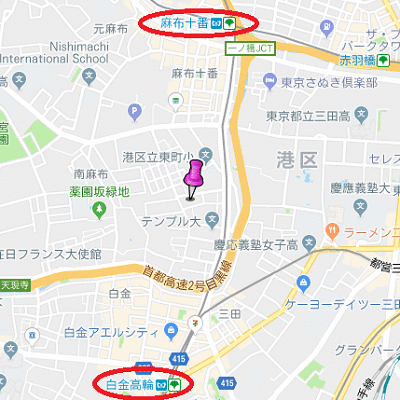 マンスリーリブマックス麻布十番・南麻布メインステージⅡ■【浴室乾燥付】≪スタンダードシリーズ≫の地図画像