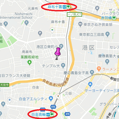 グッドステイ麻布十番・南麻布メインステージ2■【ベーシック】の地図画像