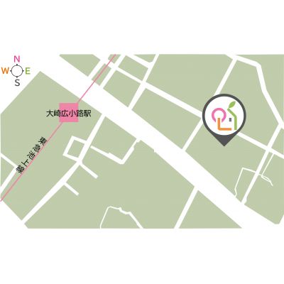 OneLife品川大崎クラウド【▼アートヴィレッジ大崎セントラルタワーまで徒歩圏内！,□バストイレ別,浴室乾燥機】の地図画像