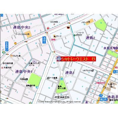 ★★シャトレ・ウエストＢ（※禁煙）★★　【さくらマンスリー】インターネット使用料無料！各洋室エアコン（計2台）設置♪の地図画像
