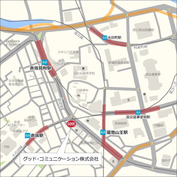 グッドステイ　東日本受付センターの周辺地図