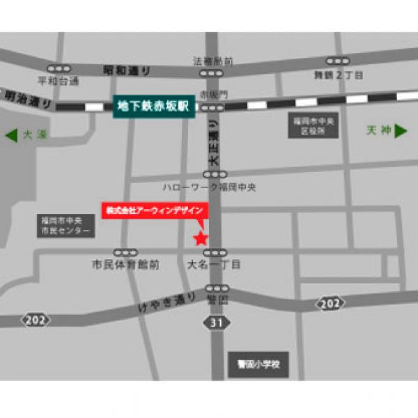 株式会社アーウィンデザインの周辺地図