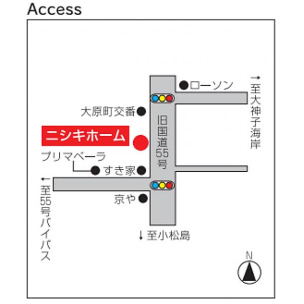 LIXIL不動産ショップ（同）ニシキホームの周辺地図